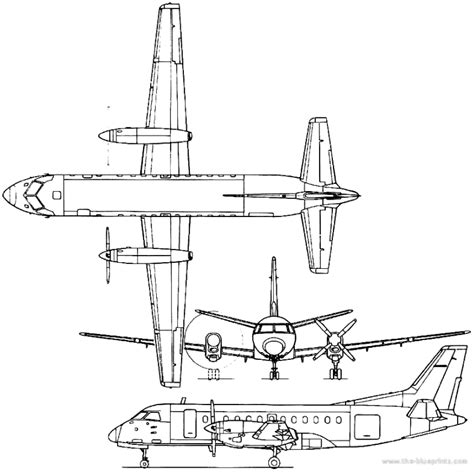 saab 340 blueprint